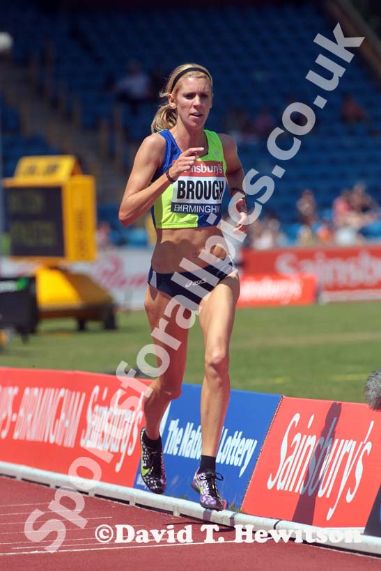 Katie Brough during the 5000 metres at the Sainsbury's British Championships, Birmingham.